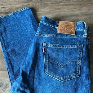 Levi's 511 Blue Straight Jeans with Iconic Stitching